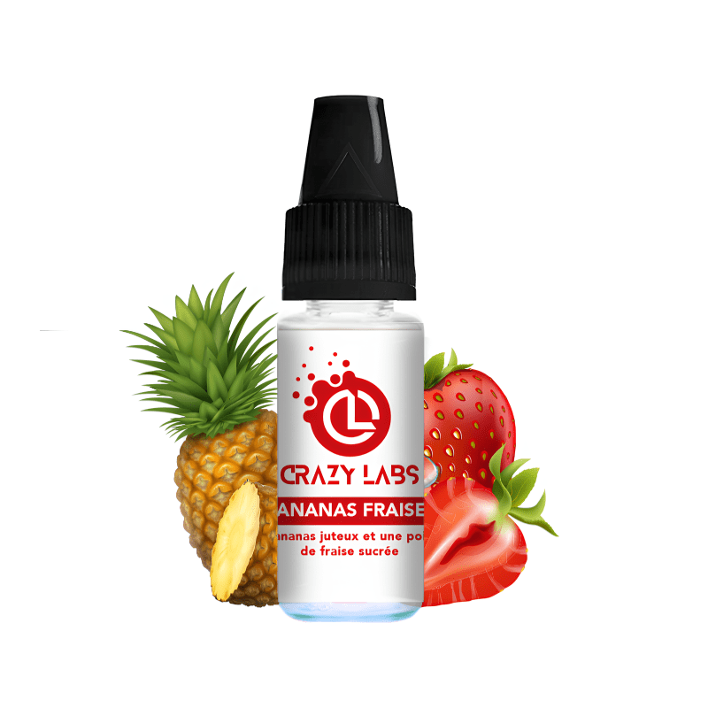 ANANAS FRAISE - 10ML - CRAZY LABS - BYCLOPE