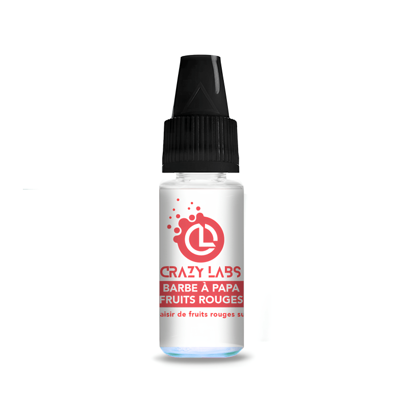 BARBE À PAPA FRUITS ROUGES - 10ML - CRAZY LABS - BYCLOPE