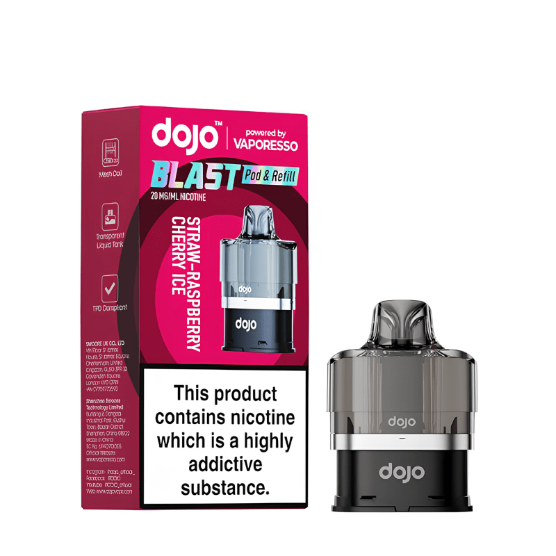 Cartouche Dojo Blast Straw - Raspberry Cherry Ice 6000 / 20mg - Vaporesso - BYCLOPE