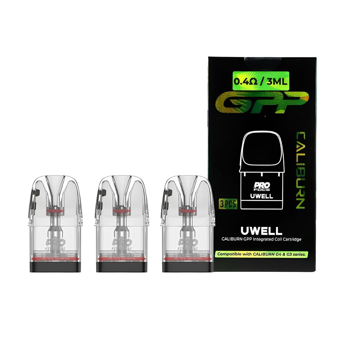 CARTOUCHES GPP 0.4/0.6/0.9Ω 3ML (3PCS) - UWELL - BYCLOPE