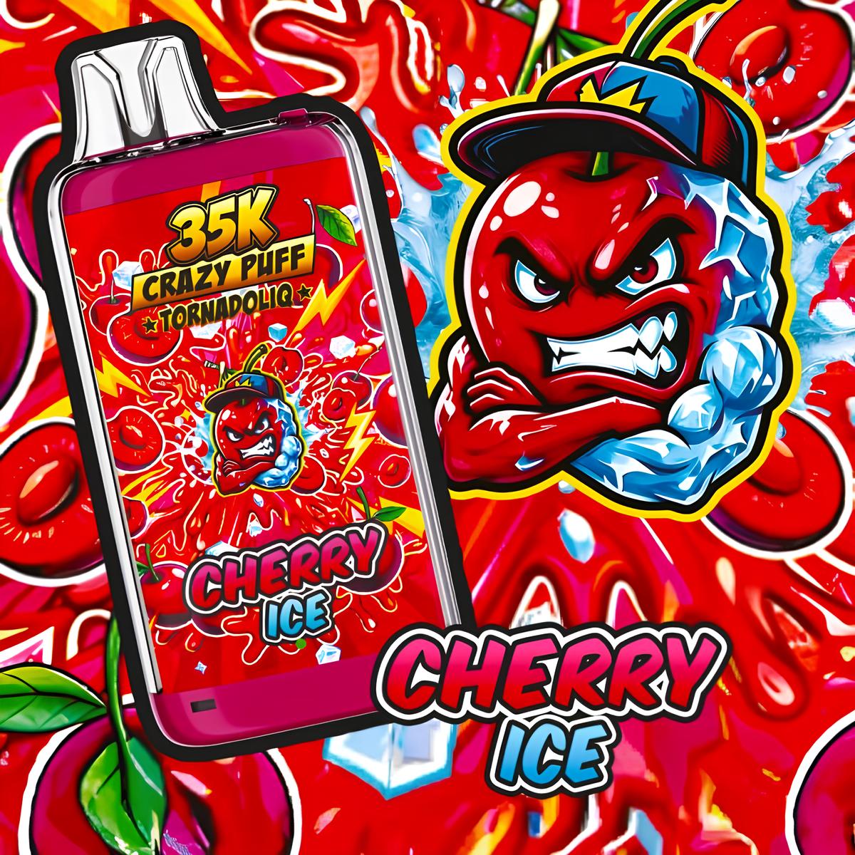 Crazy Puff 35K Cherry Ice 20ml - Tornadoliq - BYCLOPE