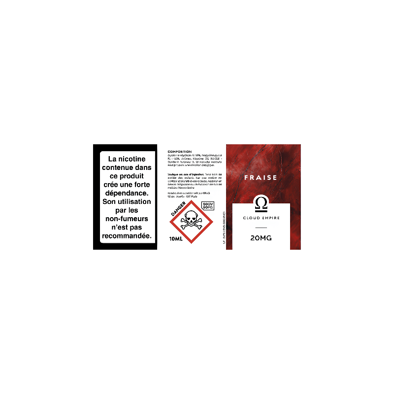 E - liquide Fraise 10ml - Cloud Empire - BYCLOPE