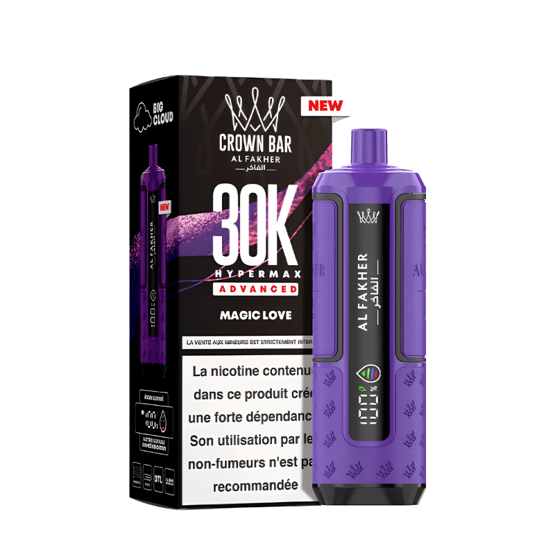 Kit Puff Hyper Max Advanced 30K - Crown Bar by Al Fakher - Magic Love - BYCLOPE