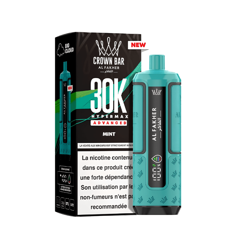 Kit Puff Hyper Max Advanced 30K - Crown Bar by Al Fakher - Mint - BYCLOPE