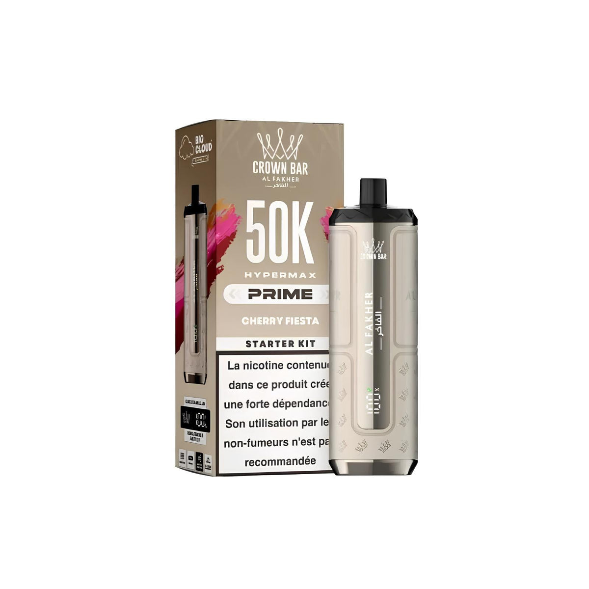 Kit Puff Hypermax Prime 50K - Al Fakher - Cherry Fiesta - BYCLOPE