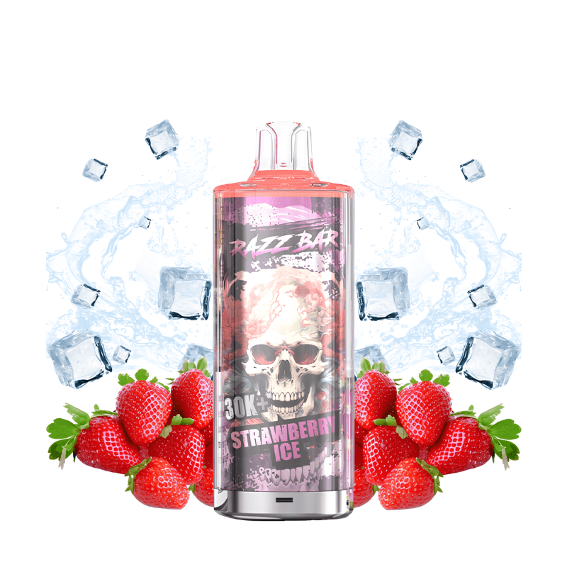 PACK 30K 650MAH 20+2ML / 2% - RAZZBAR - STRAWBERRY ICE - BYCLOPE