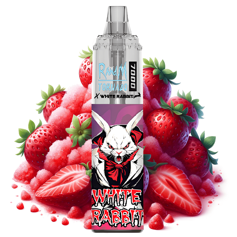Puff 7000 Strawberry Slush Rechargeable - White Rabbit X RandM Tornado - BYCLOPE