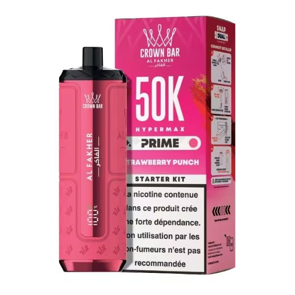 Kit Puff Hypermax Prime 50K - Al Fakher - strawberry punch