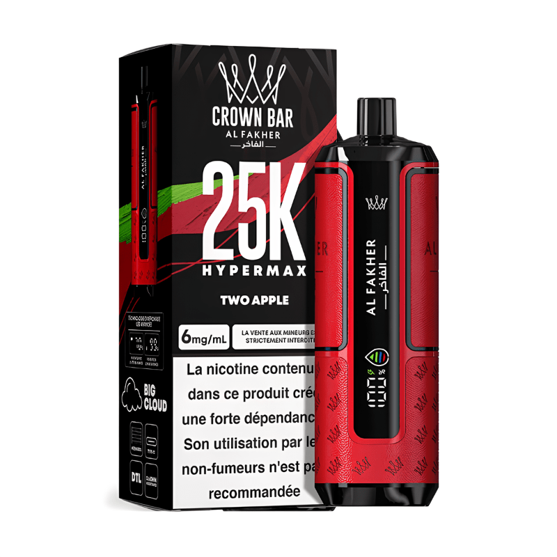 PUFF KROXN BAR 25K TWO APPLE - AL FAKHER - BYCLOPE