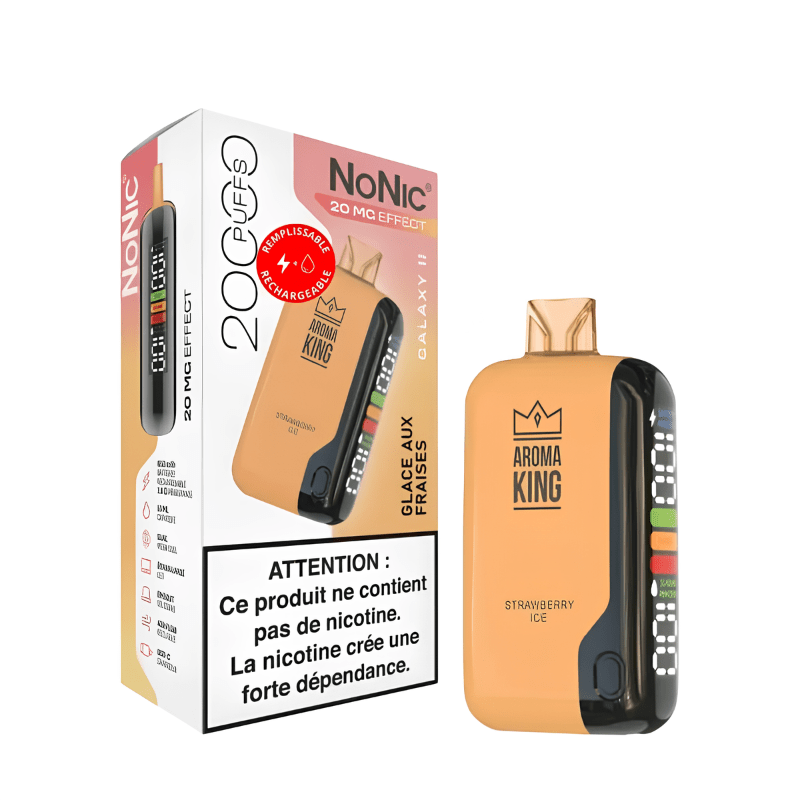 Puff NoNic Galaxy II 20000 Fraise Givrée - Aroma King - BYCLOPE