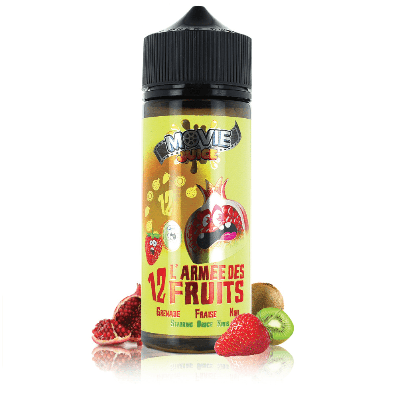 E-Liquide Grenade Fraise Kiwi 12 l'armée des fruits Movie Juice - Secret Lab - BYCLOPE