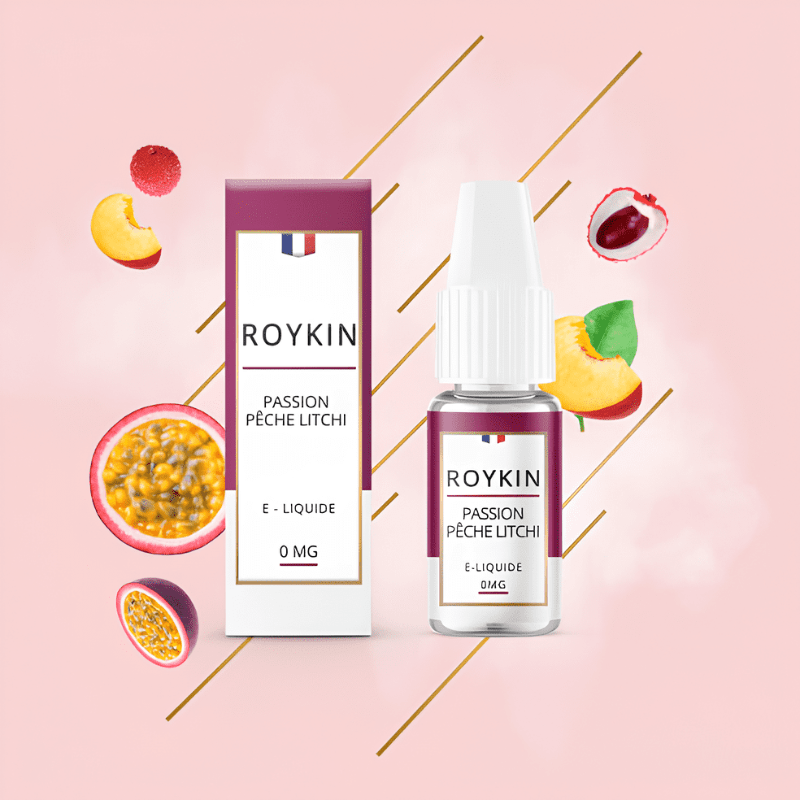E-Liquide Passion Pêche Litchi 10ml - Roykin - BYCLOPE