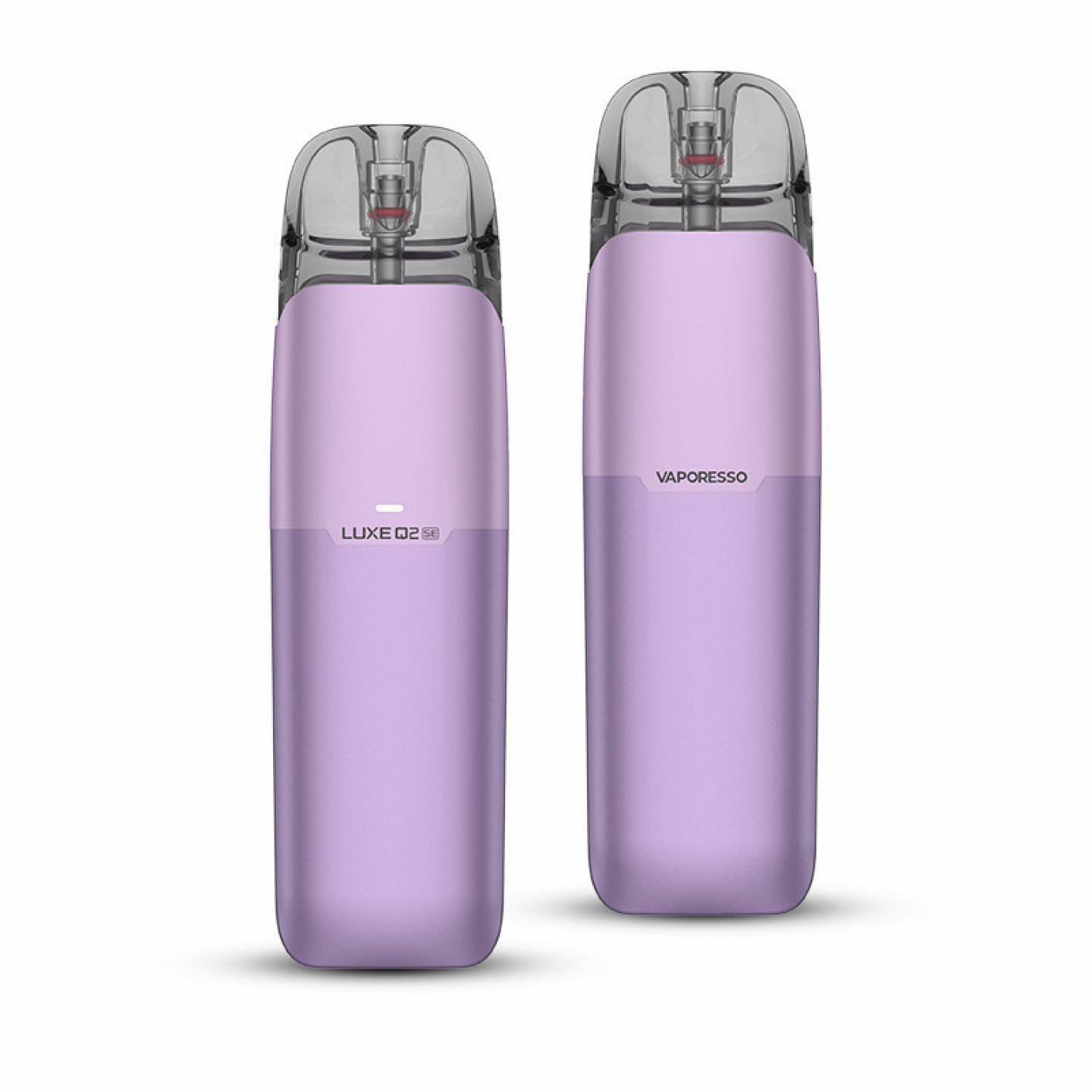 Kit Pod Luxe Q2 SE Vaporesso coloris Lilac Purple, vue de face et de dos