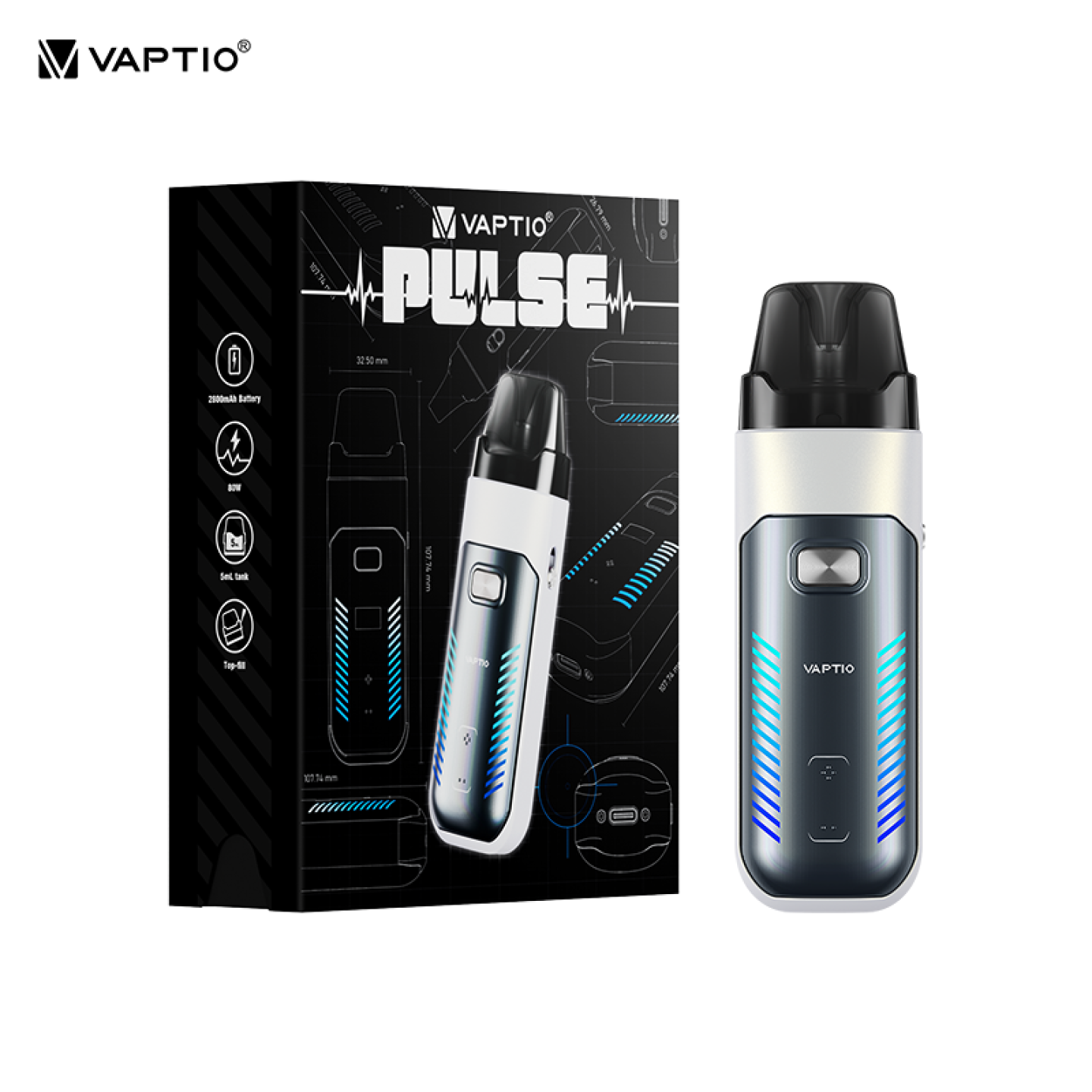 Kit Pulse Vaptio, coloris Blanc (non vendu)