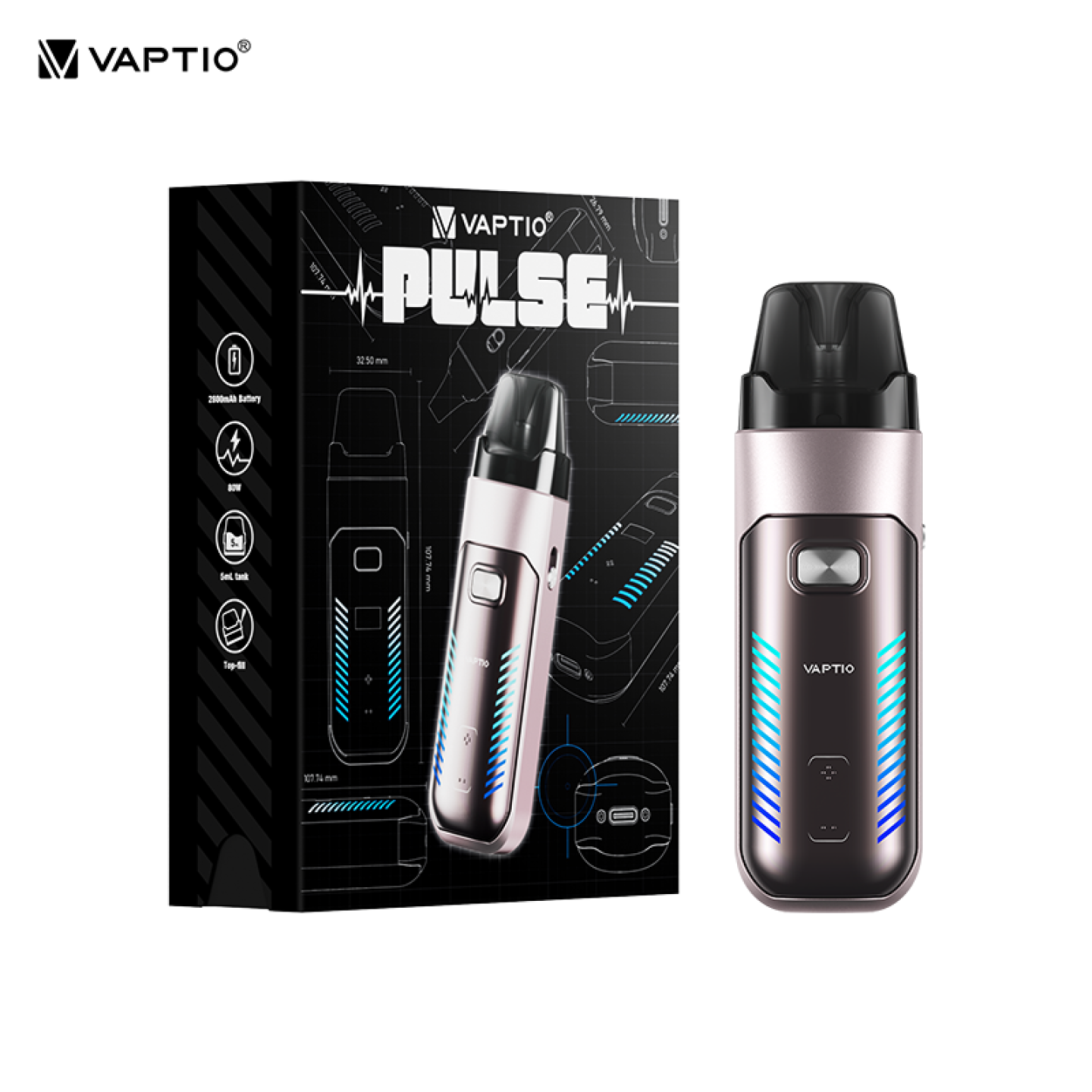 Kit Pulse Vaptio, coloris Rose (non vendu)