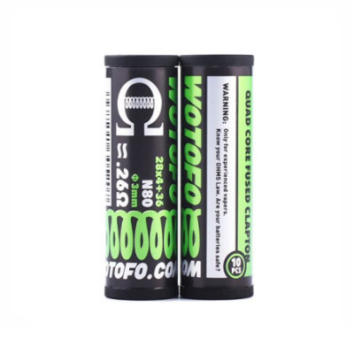 Coils Quad Core Fused Clapton x10 Wotofo, calibre 28Gx4 36G