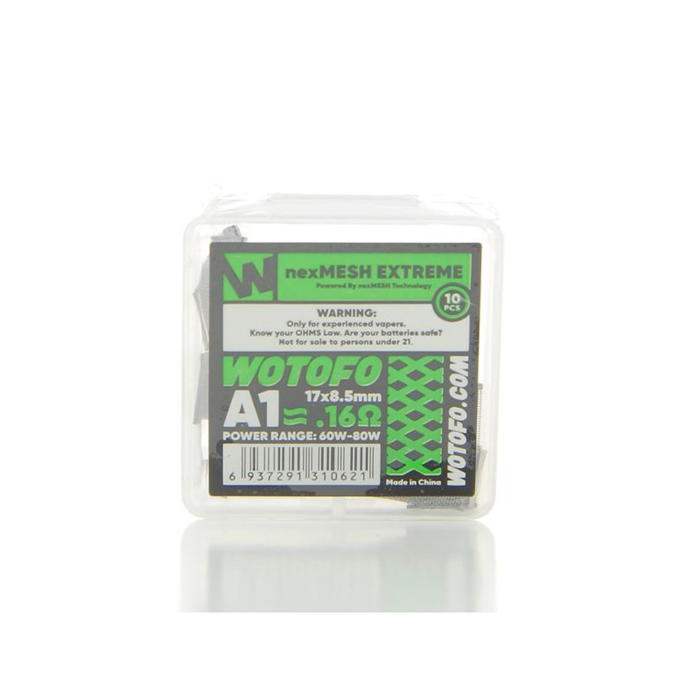 Résistances NexMesh x10 Wotofo, dimensions 16 x 6,8 mm