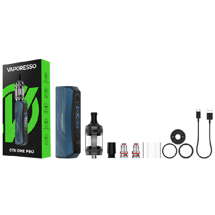 Contenu de la boîte du kit GTX One Pro : box, clearomiseur XTank T et accessoires