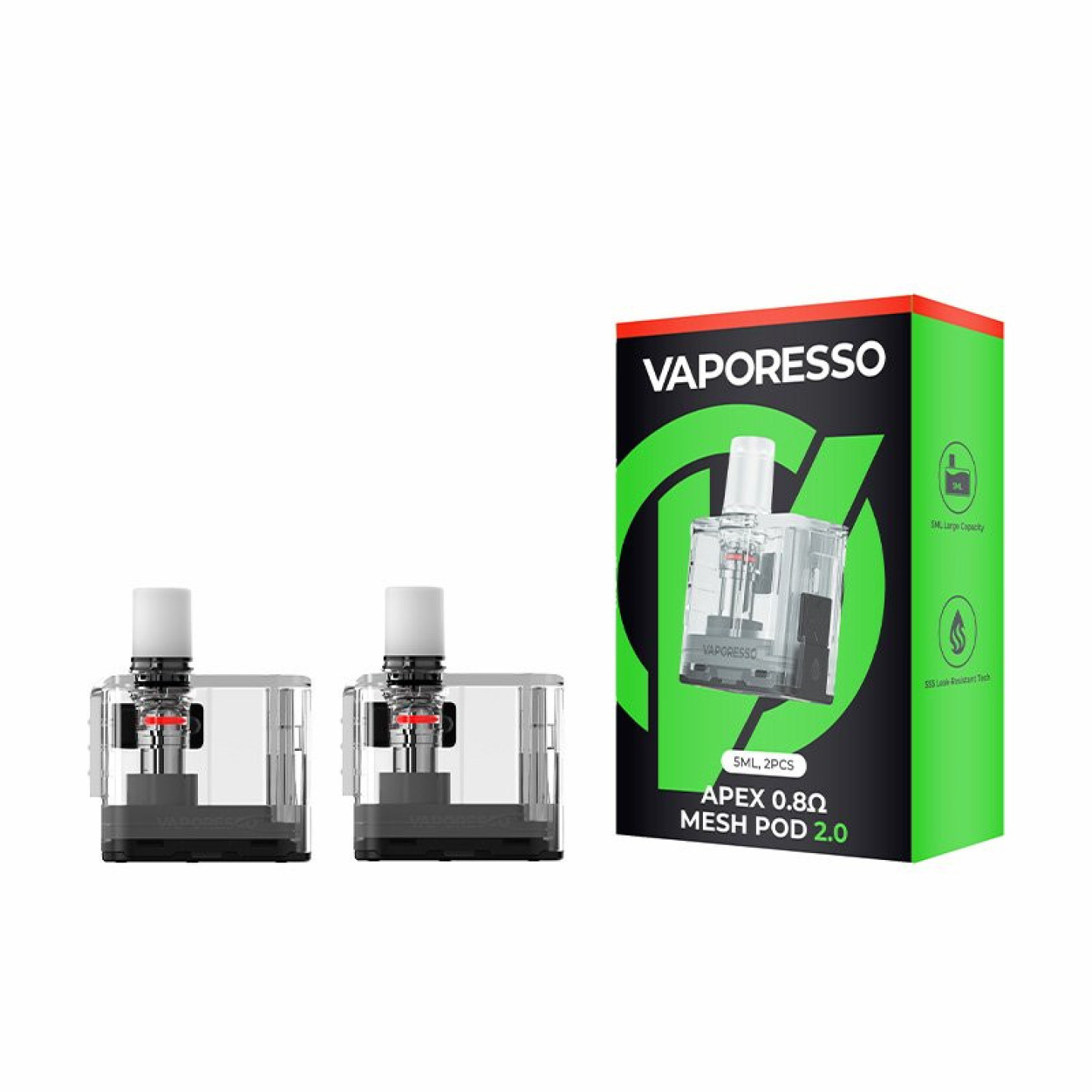 Boîte de 2 cartouches Apex Mesh Pod 2.0 Vaporesso 0.8 ohm