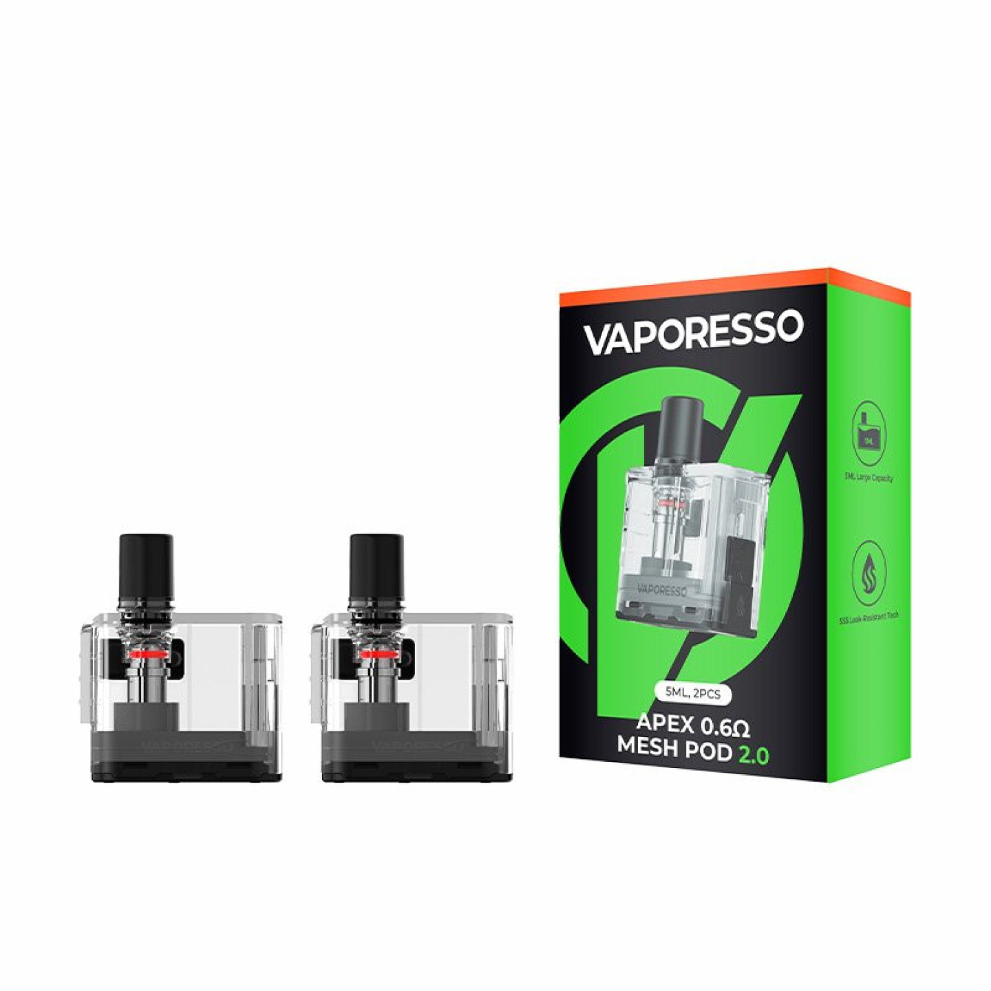 Boîte de 2 cartouches Apex Mesh Pod 2.0 Vaporesso 0.6 ohm
