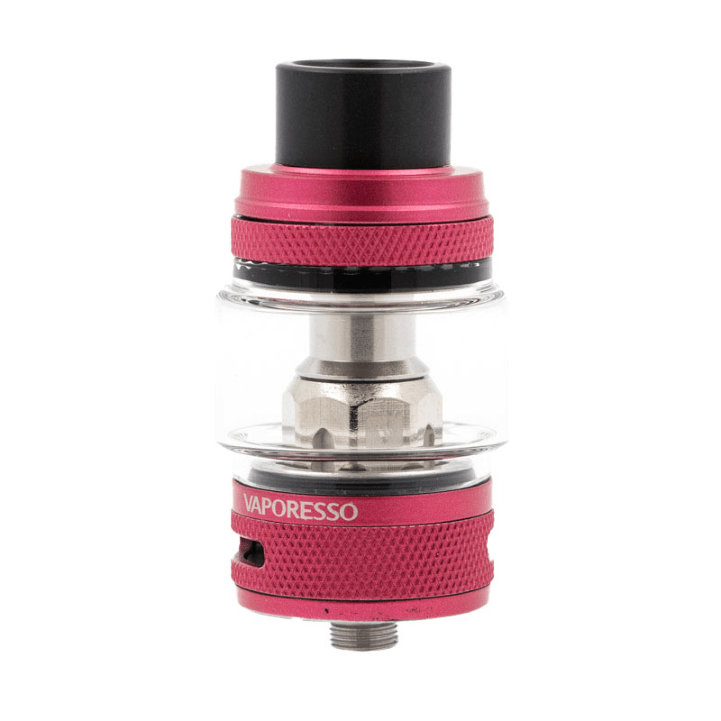 Clearomiseur NRG-S Vaporesso de trois quarts, entrée d'air sur la bague du bas