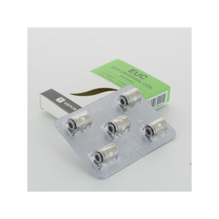 Plaquette de résistances EUC Vaporesso vue de biais, têtes de chauffe apparentes