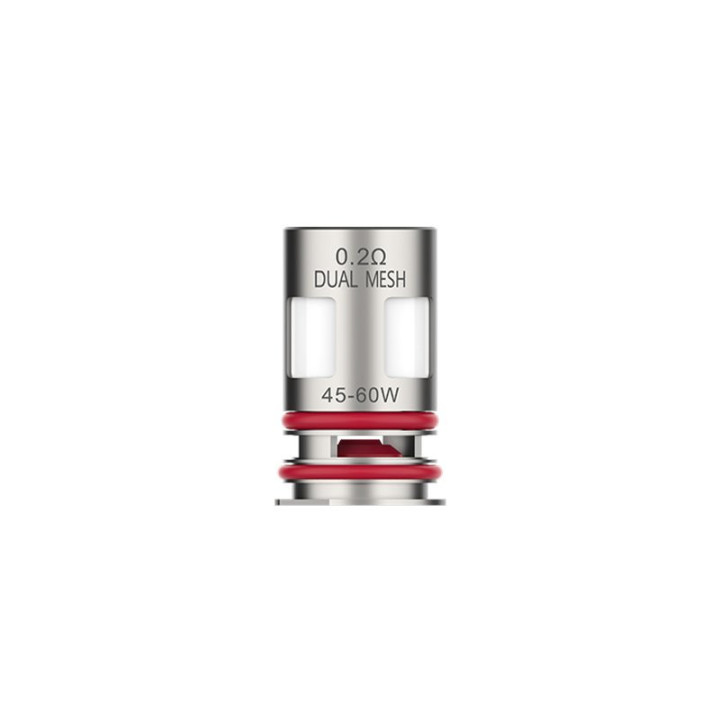 Résistance GTX-4 Dual Mesh Vaporesso 0.2 ohm en gros plan, plage 45-60 W gravée
