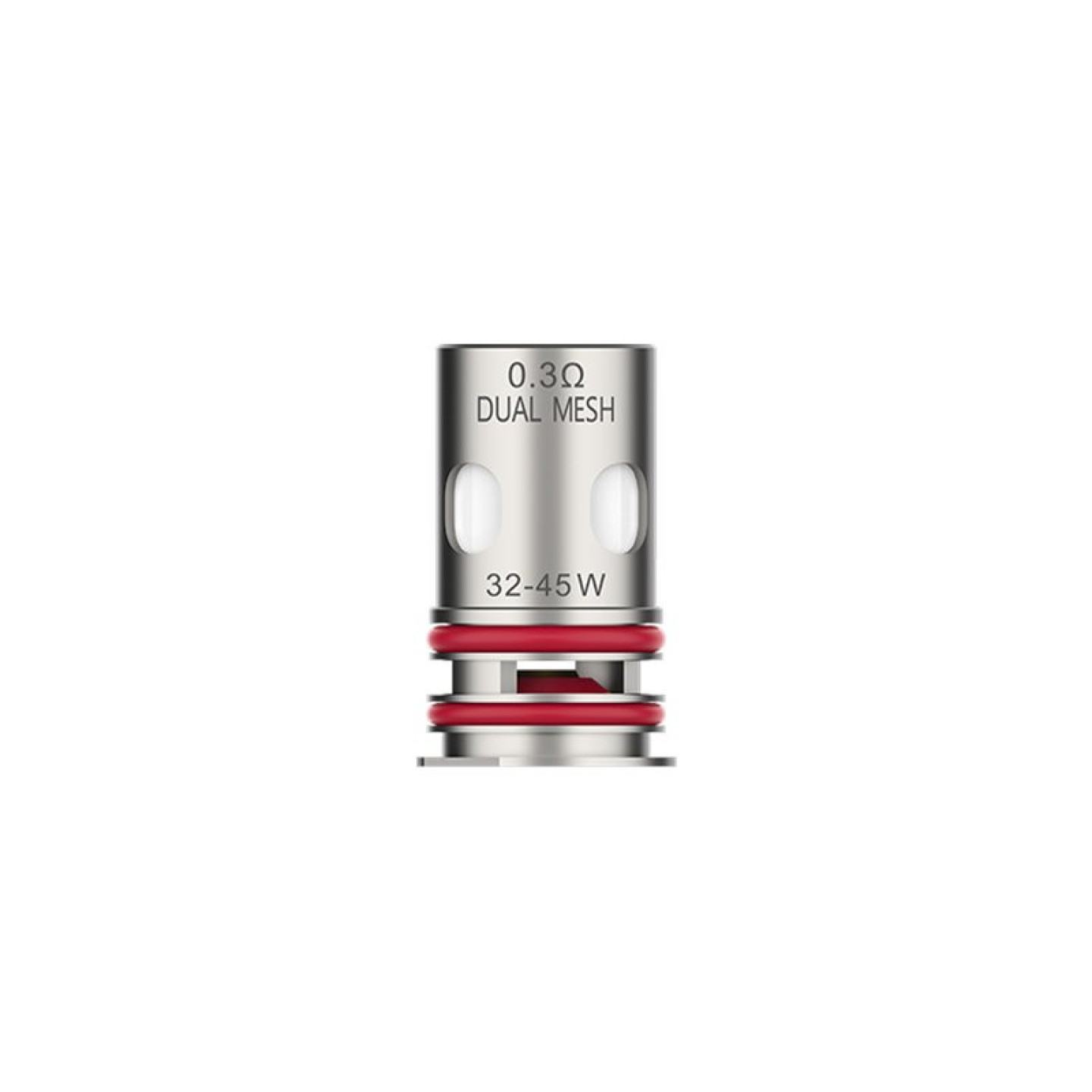 Résistance GTX-4 Dual Mesh Vaporesso 0.3 ohm en gros plan, plage 32-45 W gravée