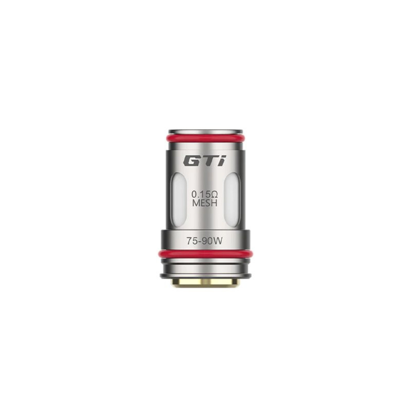 Résistance GTi Vaporesso 0.15 ohm en gros plan, plage 75-90 W gravée