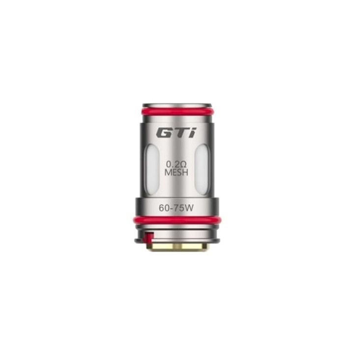 Résistance GTi Vaporesso 0.2 ohm en gros plan, plage 60-75 W gravée