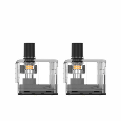 Deux cartouches Apex Vaporesso 0.6 ohm à embout noir, vue de face
