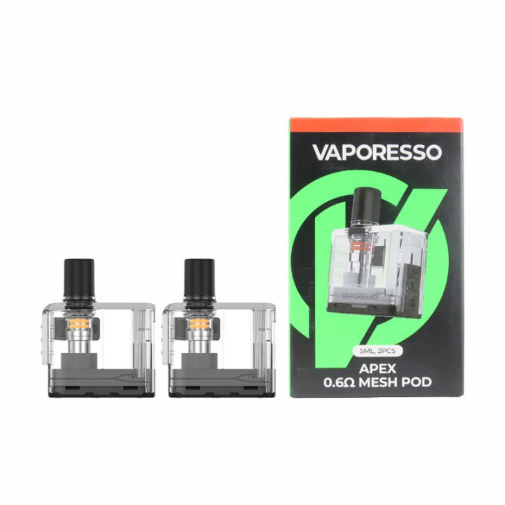 Boîte de 2 cartouches Apex Vaporesso 0.6 ohm avec son contenu