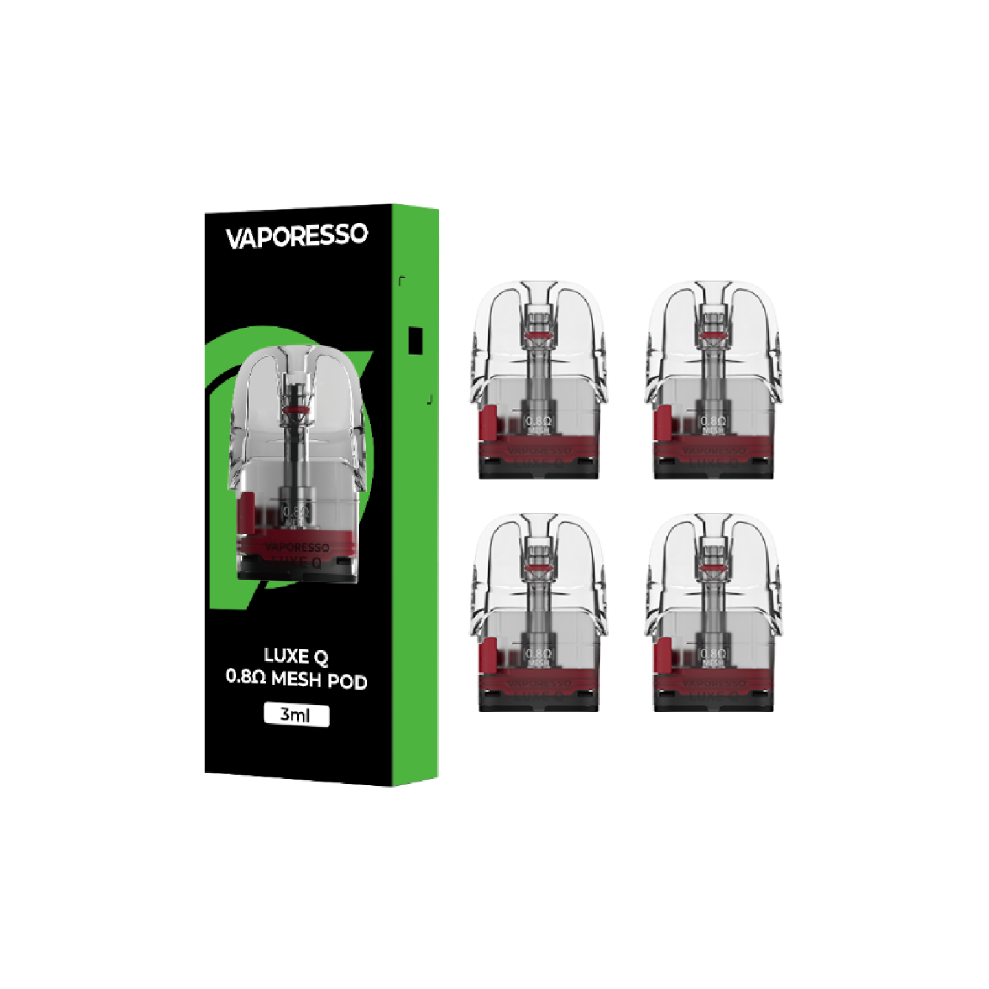 Boîte de 4 cartouches Luxe Q Vaporesso 0.8 ohm 3 ml