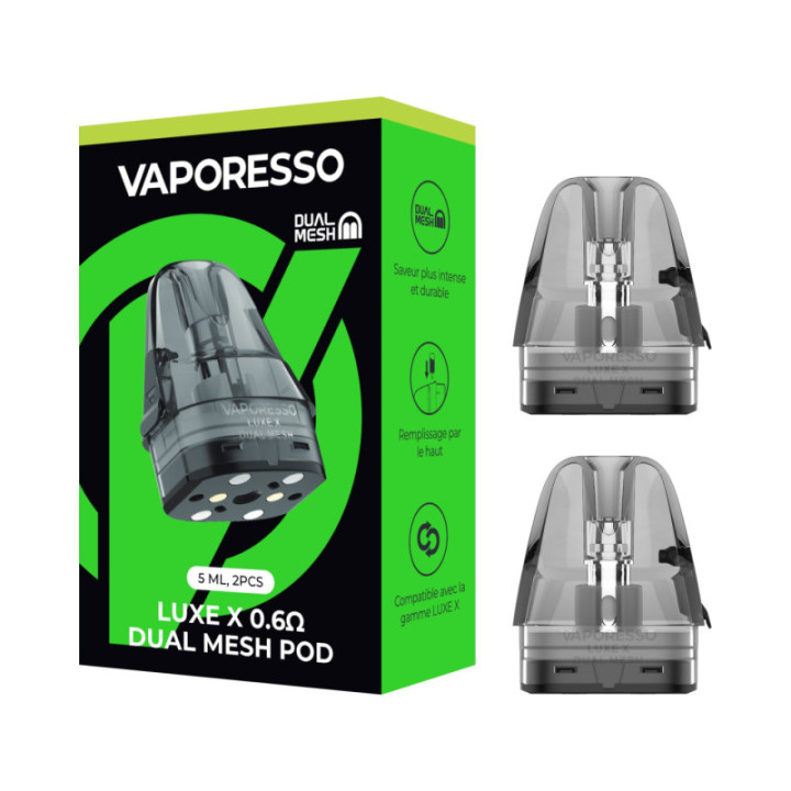 Boîte de 2 cartouches Luxe X Dual Mesh Vaporesso 0.6 ohm