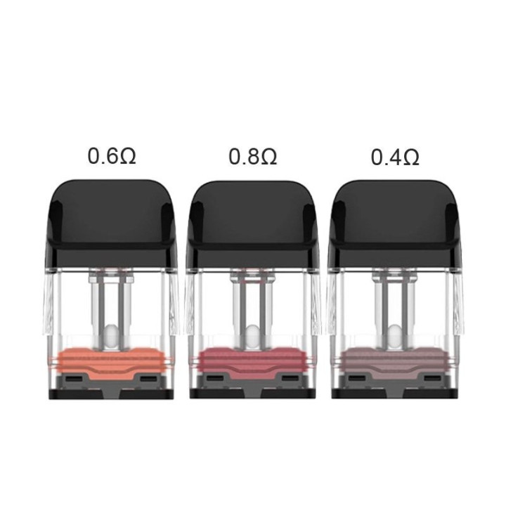 Cartouches XROS COREX 3.0 Vaporesso 0.6 ohm, 0.8 ohm et 0.4 ohm, vue de face
