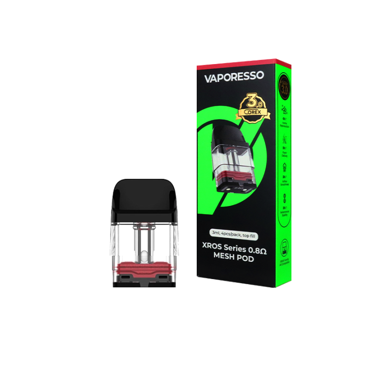 Boîte de 4 cartouches XROS COREX 3.0 Vaporesso 0.8 ohm