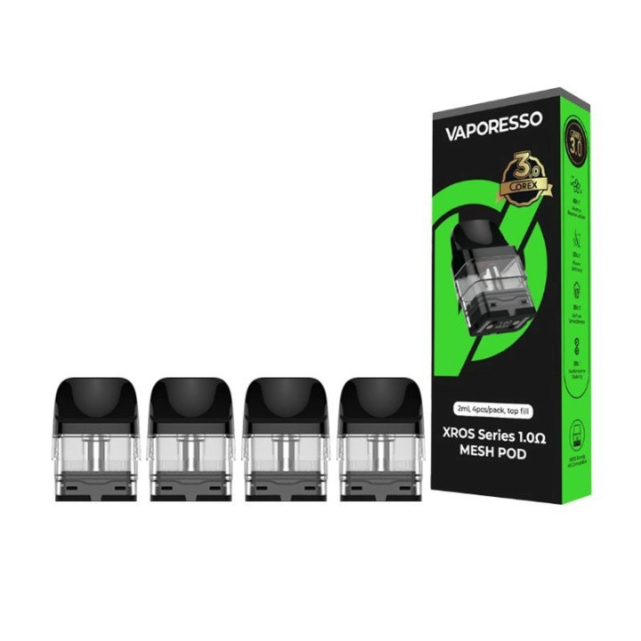 Boîte de 4 cartouches XROS COREX 3.0 Vaporesso 1 ohm