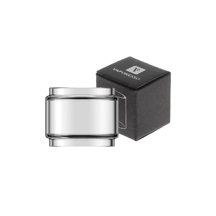 Pyrex bulle XTank T Vaporesso 5 ml devant sa boîte noire
