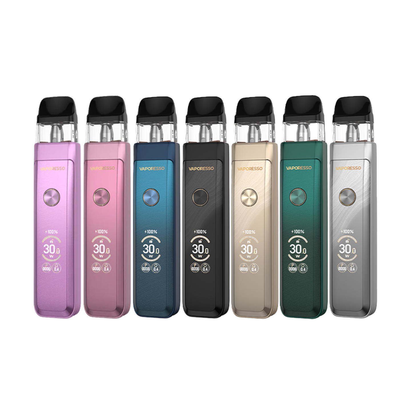 Sept coloris du kit pod XROS Pro 2 Vaporesso réunis