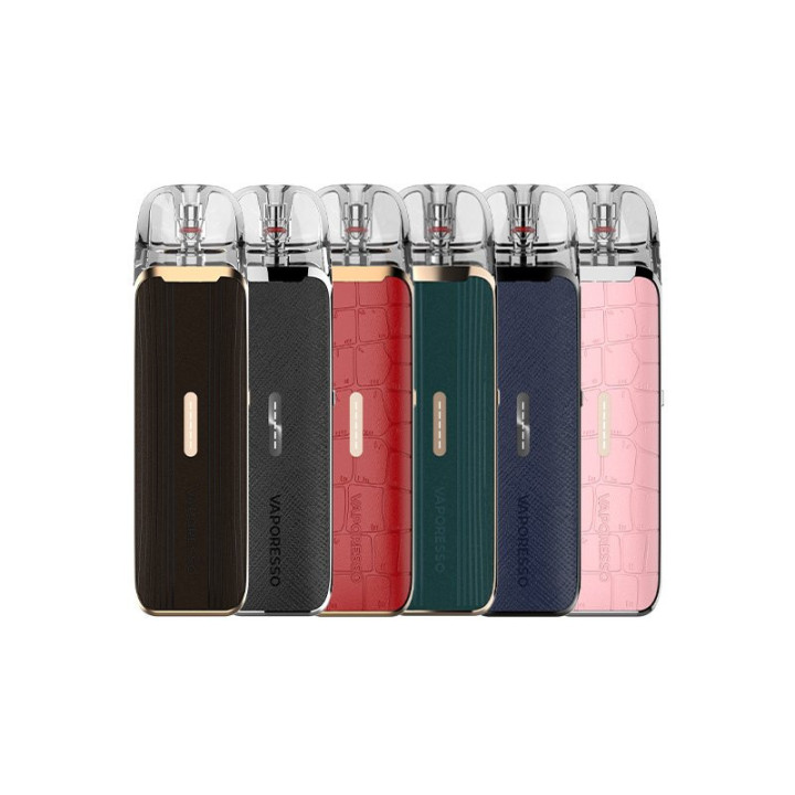 Les six coloris du kit pod Luxe Q3 Vaporesso alignés