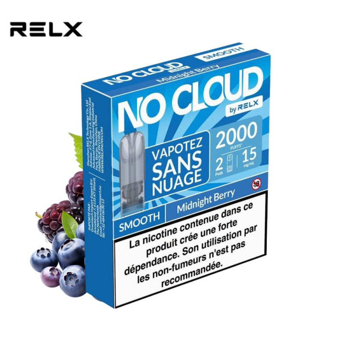 Cartouches No Cloud Smooth x2 - RELX