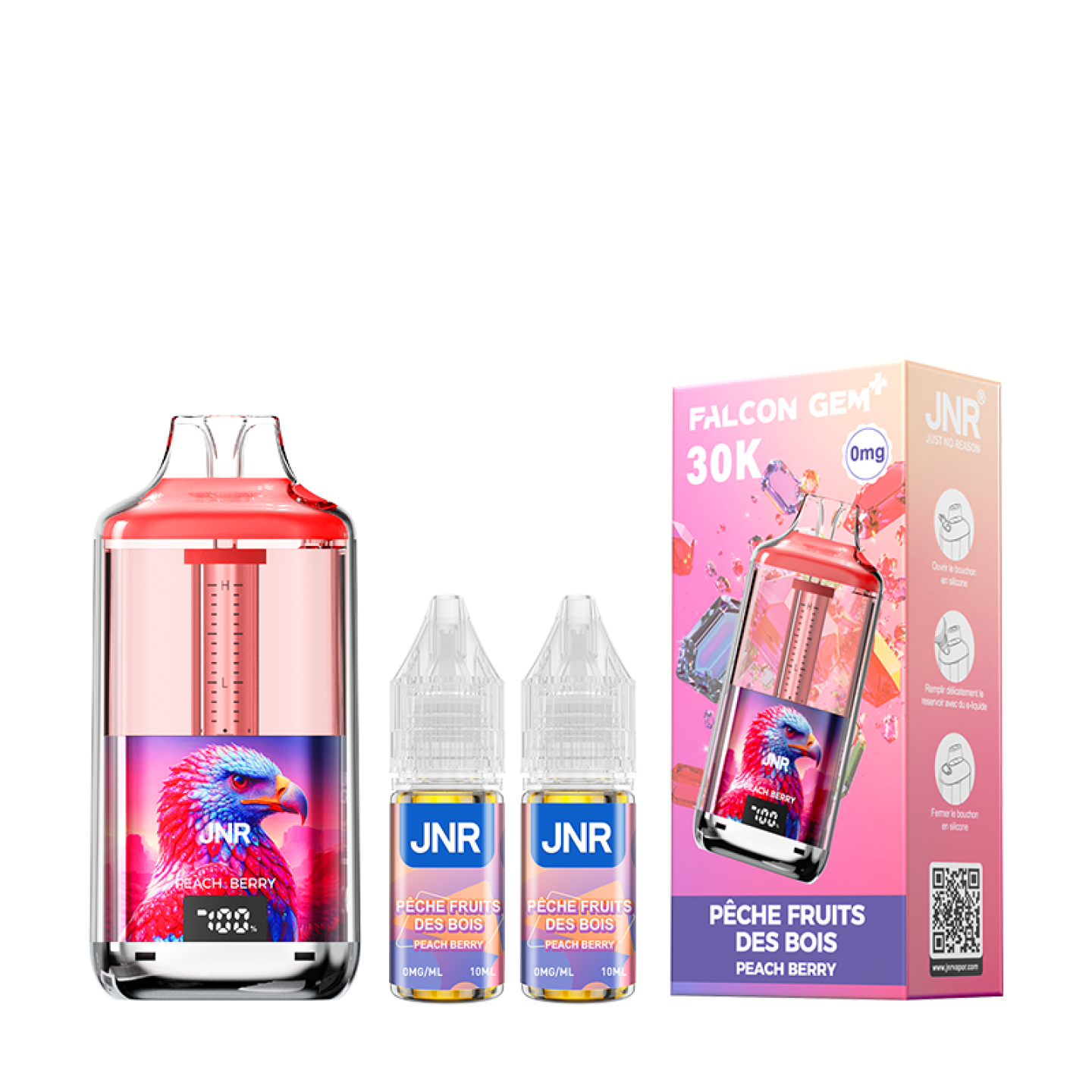 FALCON GEM+ Peach Berry 30K / 0% - JNR
