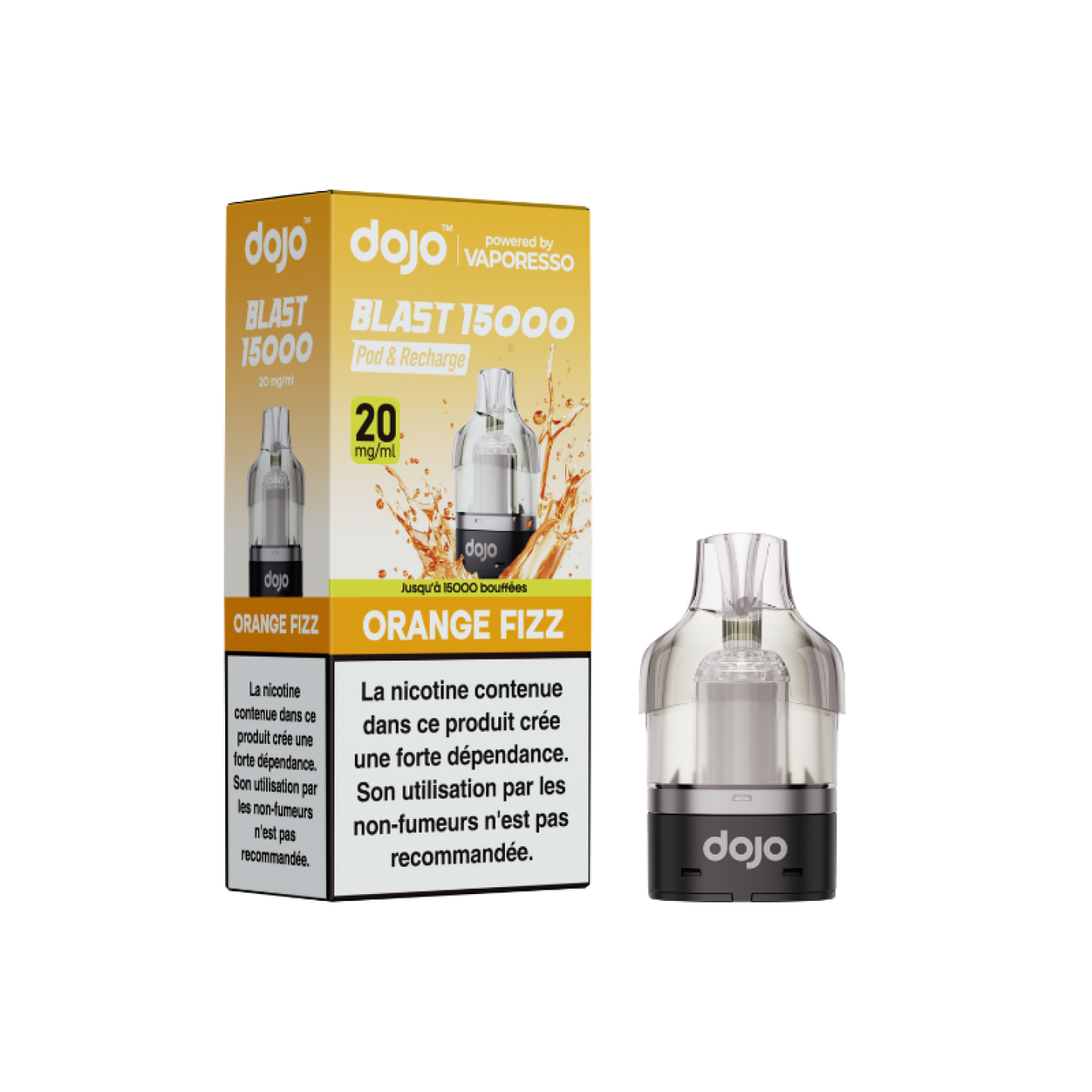 Cartouche préremplie Dojo Blast 10 ml Vaporesso saveur Orange Fizz