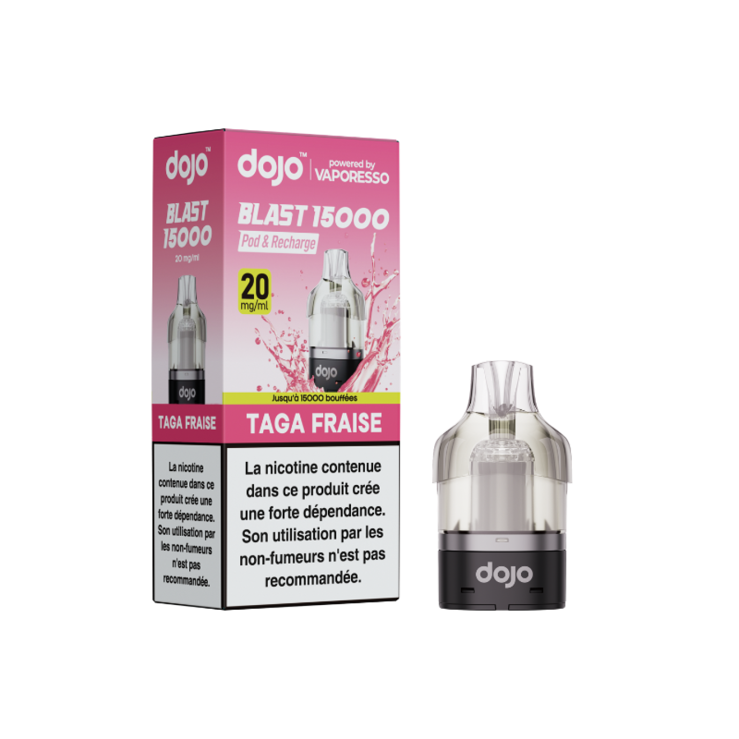 Cartouche préremplie Dojo Blast 10 ml Vaporesso saveur Taga Fraise