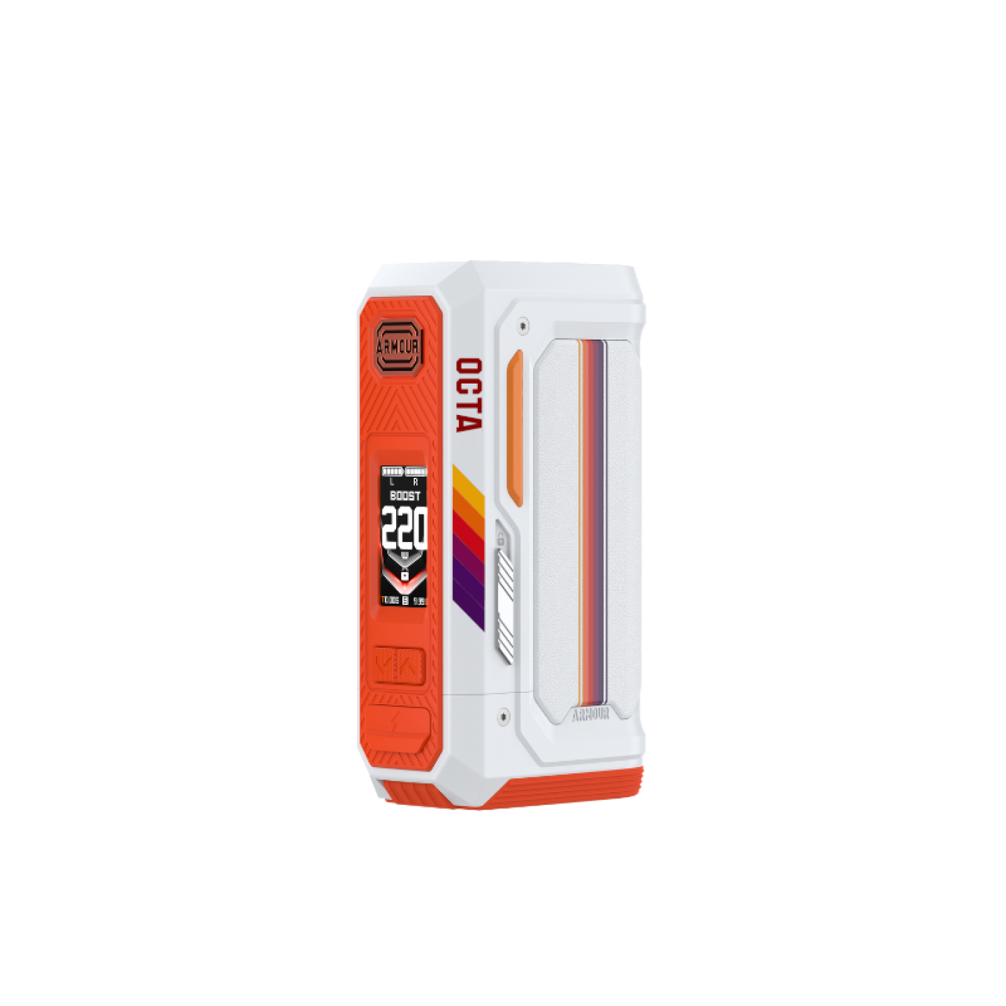 Box Armour Octa Vaporesso coloris Aero White, vue de face
