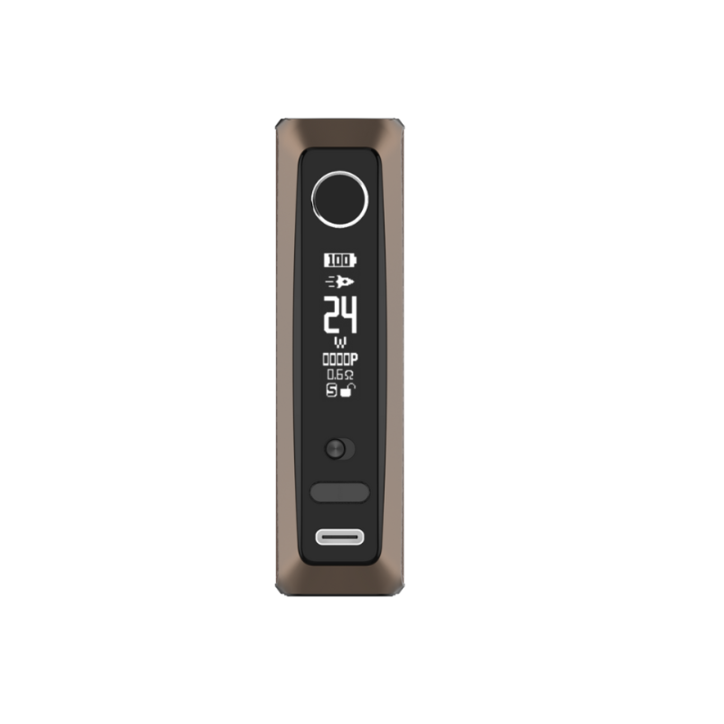 Box GTX One Pro Vaporesso coloris Brown, vue de face