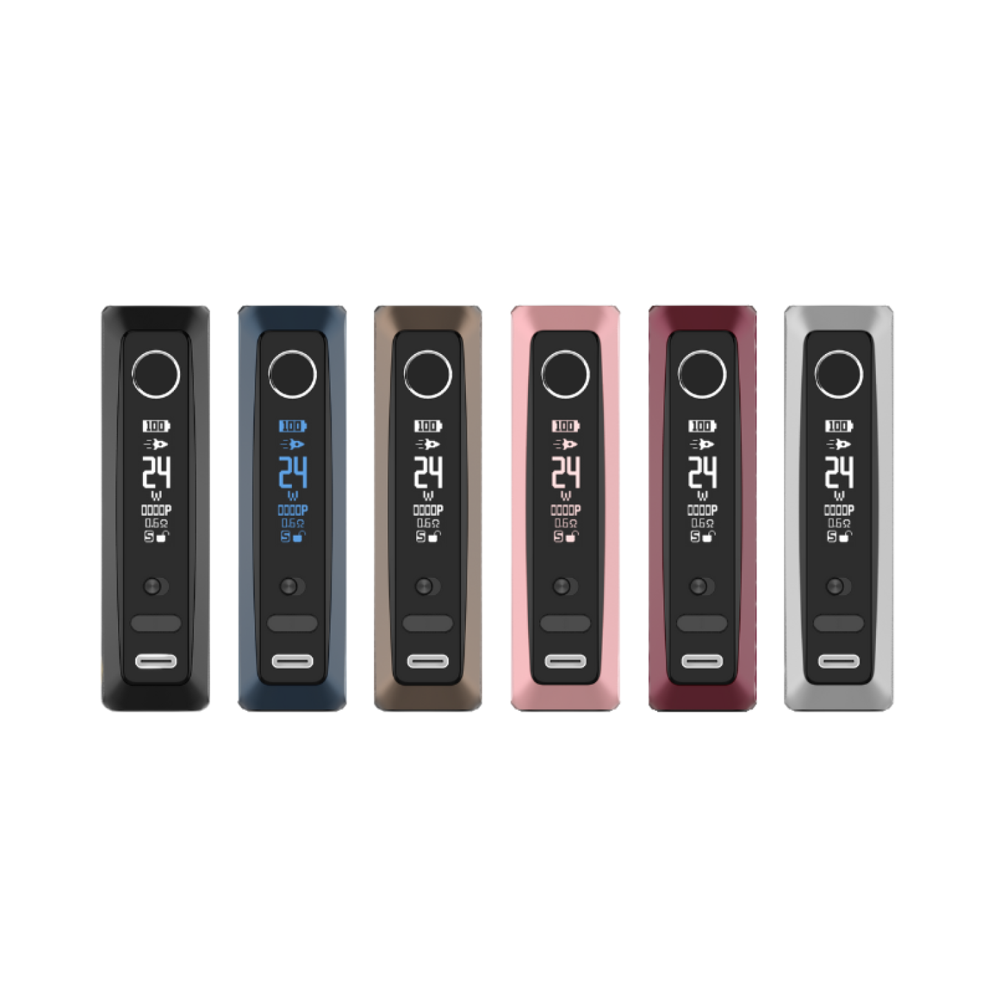 Gamme de coloris de la box GTX One Pro Vaporesso
