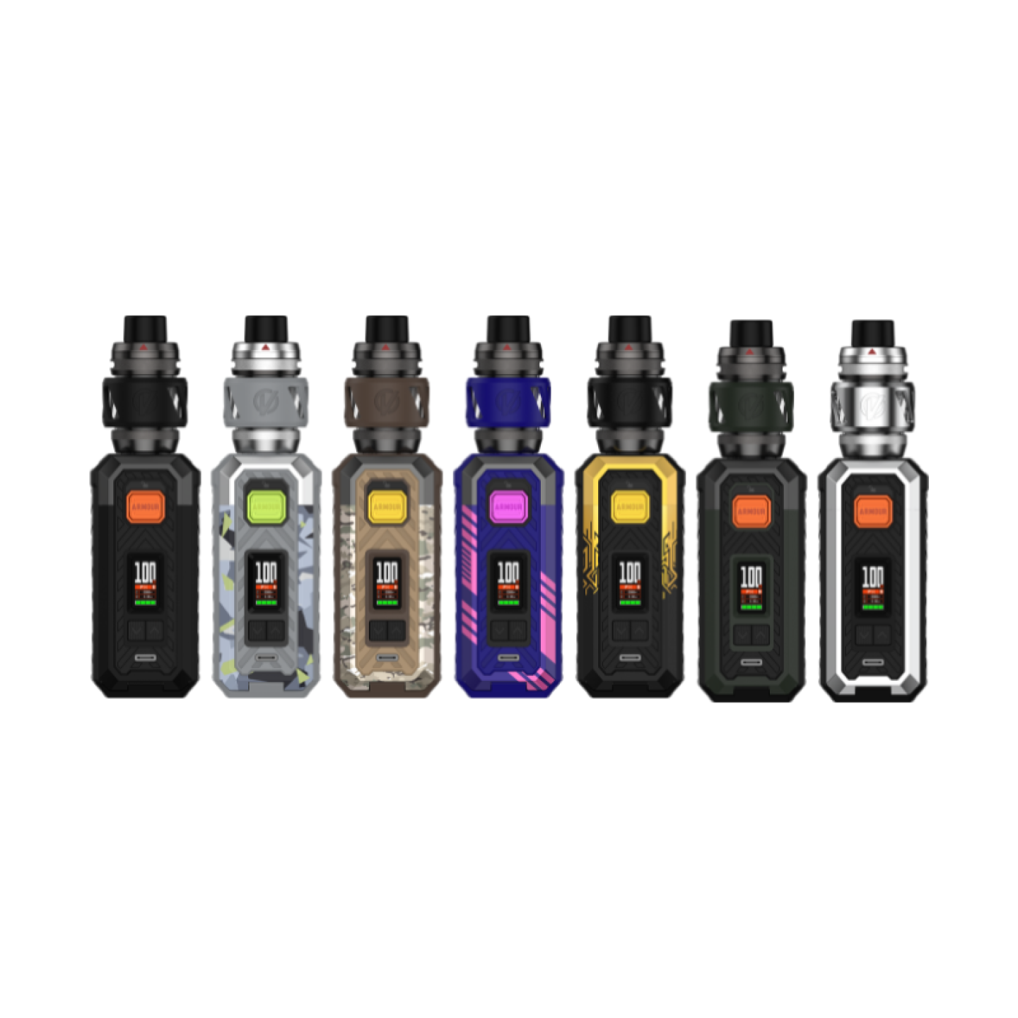 Gamme de coloris du kit Armour S Vaporesso avec iTank T