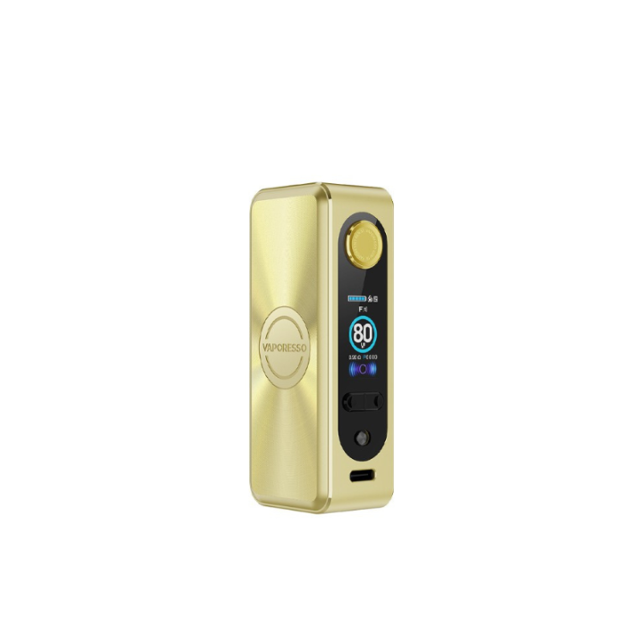 Box GEN SE Vaporesso coloris Platinum Gold, vue de face