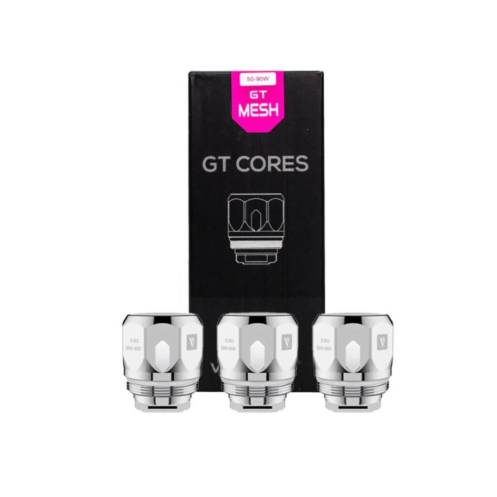 Boîte de 3 résistances GT Mesh Vaporesso 0.18 ohm avec les résistances devant